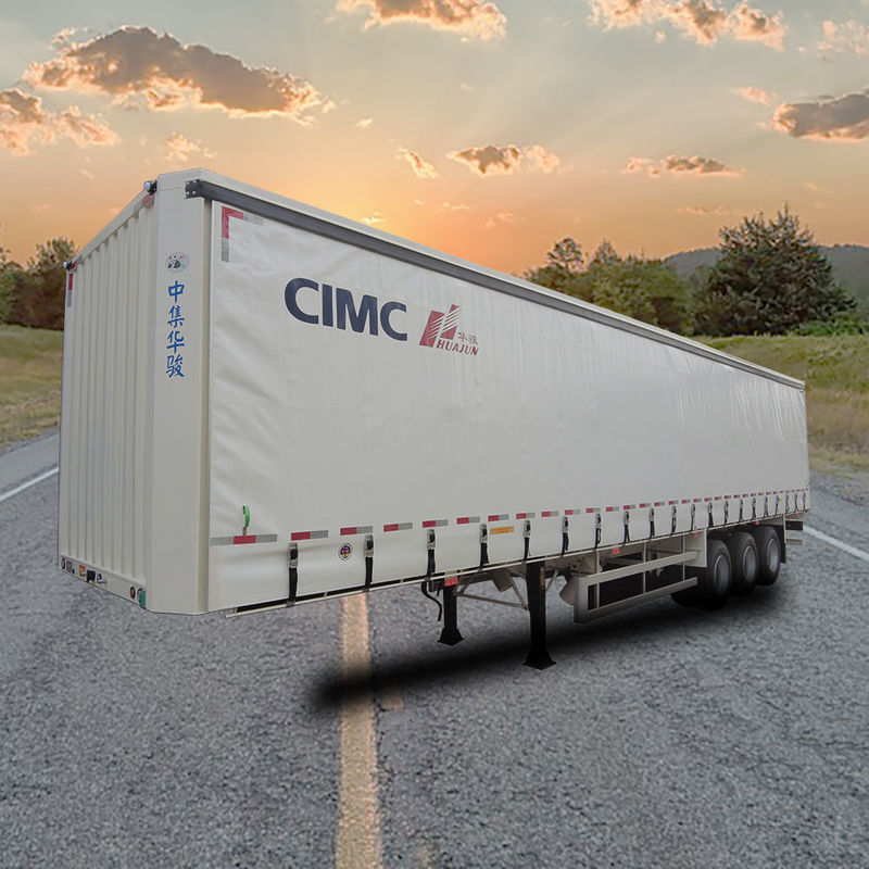 CIMC HUAJUN Trailer Curtain Tensioner 3 Assi 40 ft Drop Deck per il trasporto di merci secche