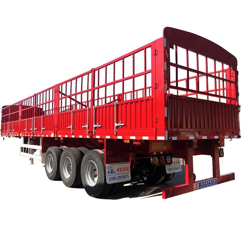 Camion rimorchio Clienti opzionale triasse trasporto merci recinzione tenda semirimorchio