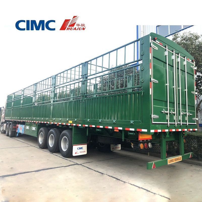13/16 tonnellate asse triasse recinzione di bestiame carico semirimorchio camion con pneumatico 11.00r20